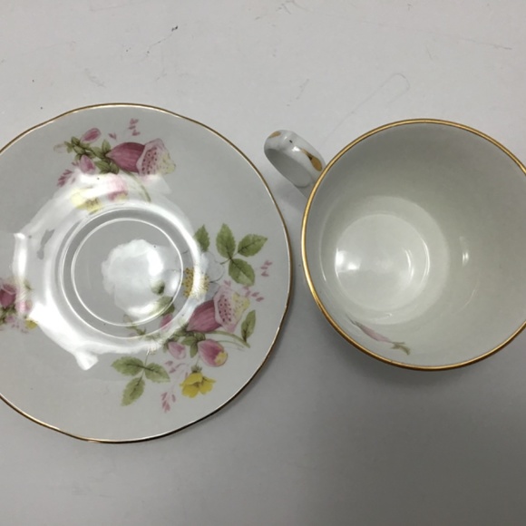 Springfield China Limited Pink Rose English Bone China Teacup and Saucer Vintage - Picture 4 of 5